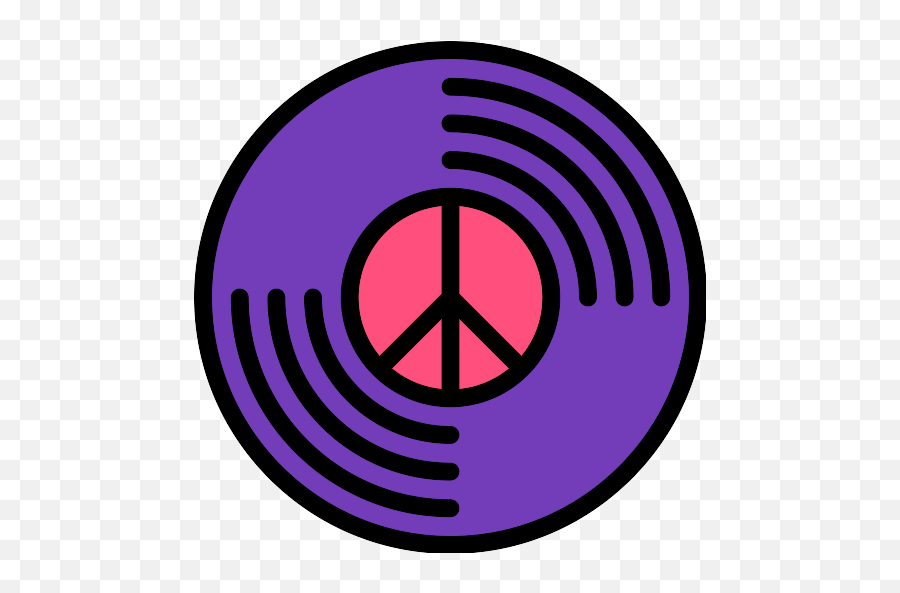 Vinyl Record Png Icon - Peace Symbol Clear Background,Vinyl Record Png