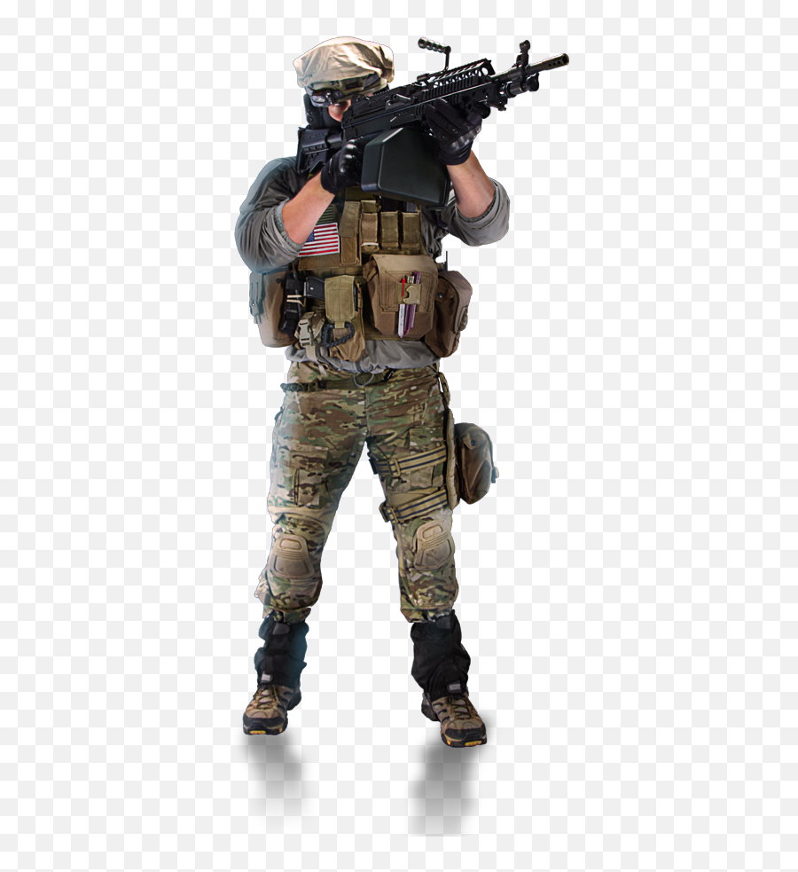 Battlefield 4 Inspired Tactical Loadout Home Airsoft Gi - Charecter With M249 Png Pubg,Battlefield 4 Png