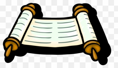 Scroll Vector Png - Banner Transparent Hebrew Sefer Torah Clipart Background