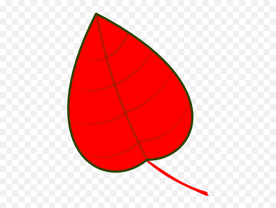 Red Leaf Cartoon Png - Clip Art,Leaf Cartoon Png