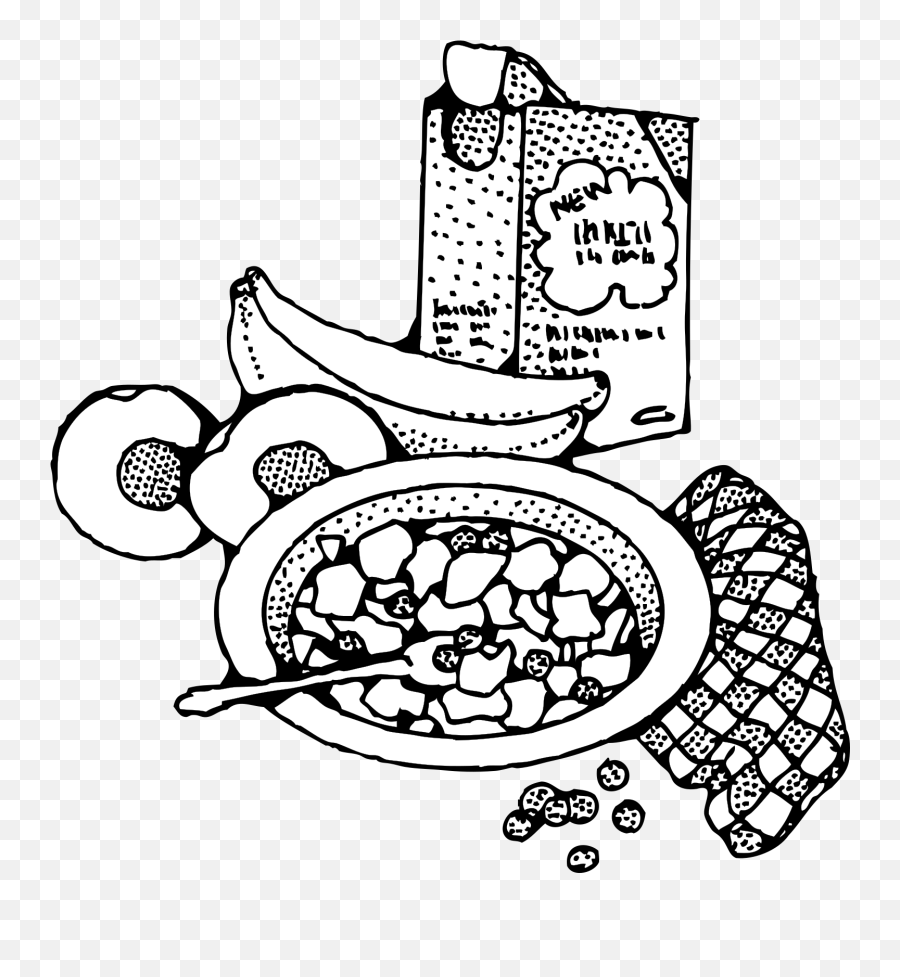 Healthy Breakfast Vector Image Free Svg - Breakfast Clip Art Black And White Png,Breakfast Png