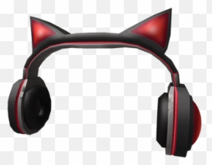 Crimson Cat Ears Headphones - With Png