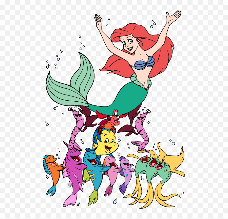 Ariel And Friends Clip Art Disney Galore - Cartoon Png,Under The Sea Png