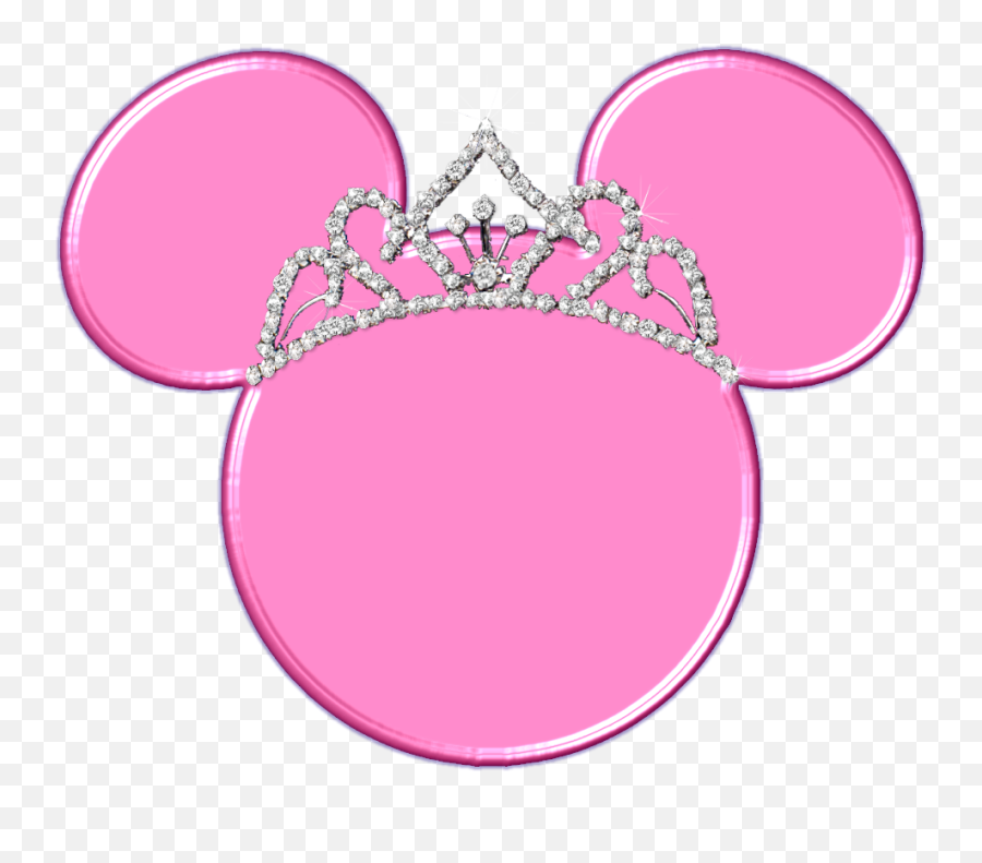 Download Hd Pink Mickey Head With Tiara Photo - Pink Mickey Mickey Pink Mouse Png,Mickey Head Png