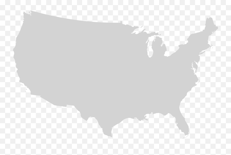 United States Outline Png Black And - Usa Map Without State,Us Map Outline Png