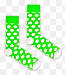 A Lush Green Background And White Polka - Sock png