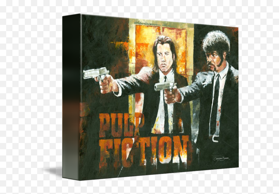 Samuel L Jackson John Travolta Pulp - Pulp Fiction John Travolta And Samuel L Jackson Drawing Png,Samuel L Jackson Png