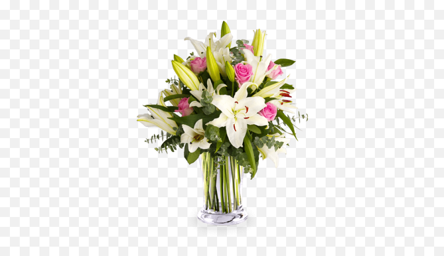 Flamingo Dance Lillies And Roses - Blumenstrauß Lilien Und Rosen Png,Lillies Png