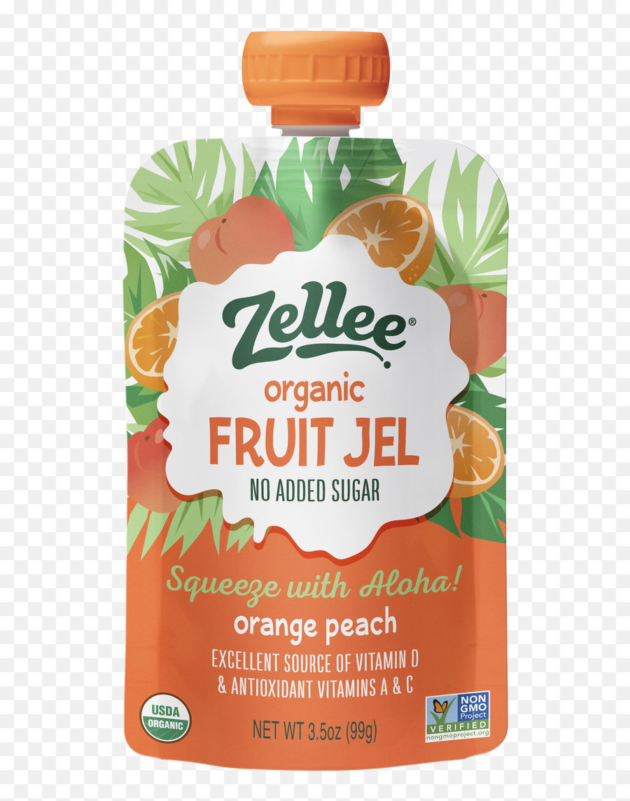 Zellee Orange Peach Fruit Jel - Zellee Fruit Gel Png,Peach Emoji Transparent