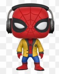 Funko Pop Vinyl Spider - Man Homecoming SpiderMan With Headphones Spiderman Pop png
