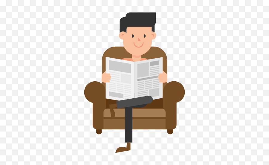 Fileman Reading The Newspaper - Vector Svg Cartoon Picture Of A Man Svg Wikimedia Commons Png,Reading Png
