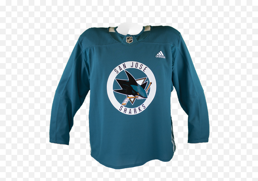 Slightly Worn San Jose Sharks Pro Stock Teal Menu0027s Size 56 Adidas Practice Jersey - San Jose Sharks Jersey Png,San Jose Sharks Logo Png