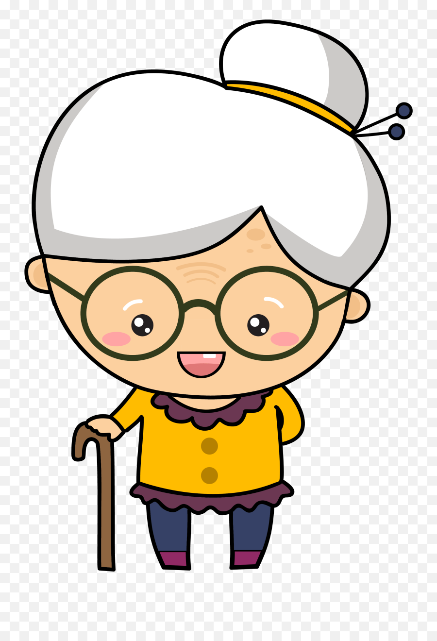 Grandmother Clipart Animated - Clipart Grandmother Png,Grandma Transparent