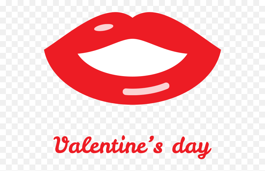 Valentine Day Lips - Openclipart Dot Png,Lip Icon