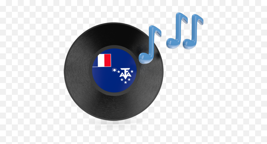 Music Icon Illustration Of Flag French Southern And - Music Romania Png,Blue Music Icon