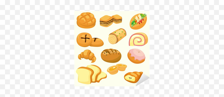 Sticker Cartoon Bread Icon - Pixersus Cartoon Bread Icon Png,Bread Icon