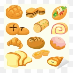 Sticker Cartoon Bread Icon - PIXERSUS Cartoon Bread Icon png