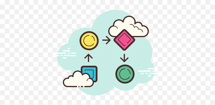 Workflow Icon In Cloud Style - Facebook Cloud Icon Png,Workflow Icon Png