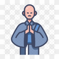 Monk Icon - Buddhist Monk Image Outline Png,Monk Png