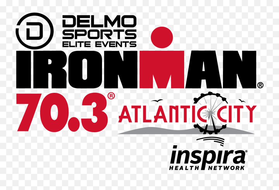 Ironman 703 Triathlon Atlantic City Nj Delmo - Sports Inspira Health Network Png,Ironman Logo