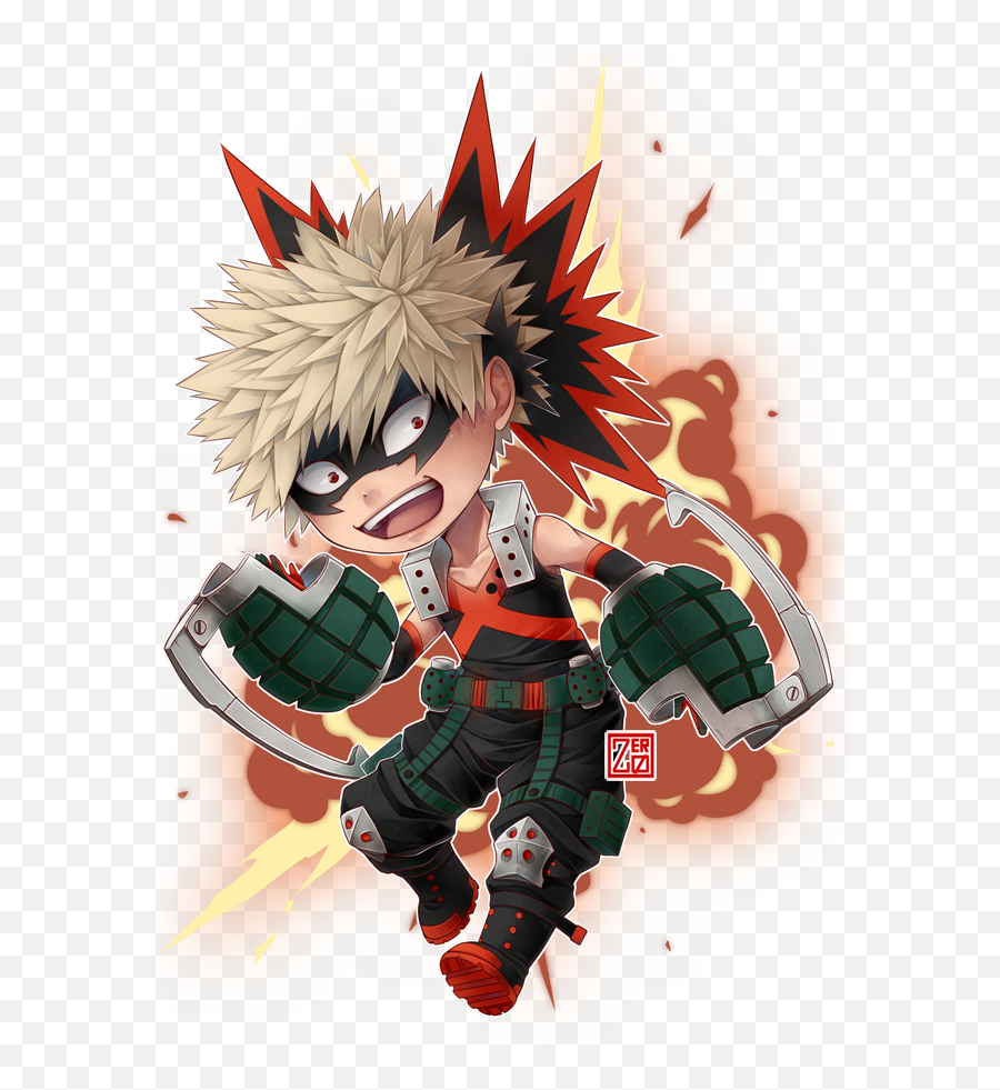 My Hero Academia Art - Id 102643 Art Abyss Bakugou Chibi Png,Anime Chibi Png