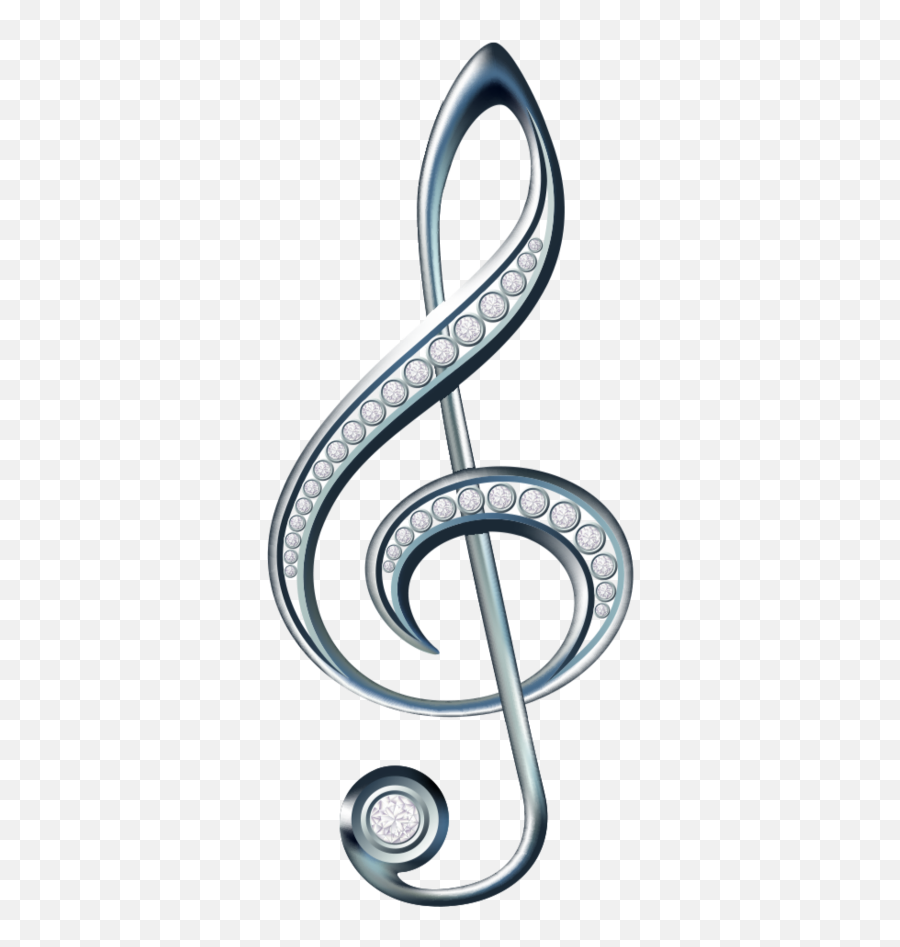 Mq Silver Music Notes Note - Treble Clef Staff Png,Music Note Logo