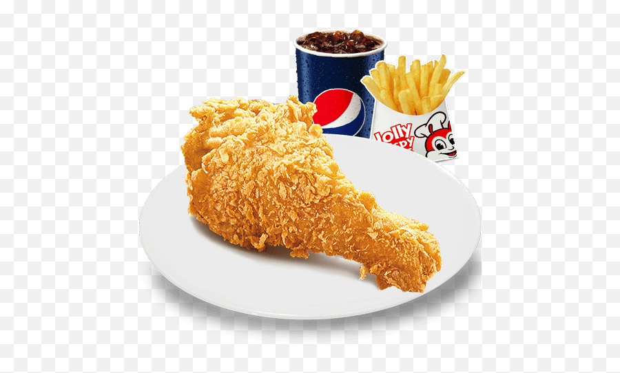 1 Pc Fried Chicken Fries Soft Drink Png