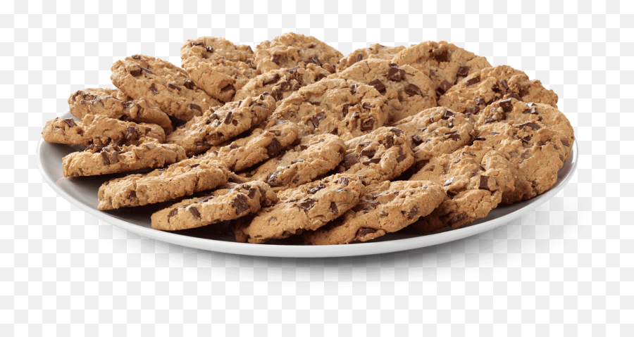 Chocolate Chunk Cookie Tray - Plate Of Cookies Png,Plate Of Cookies Png