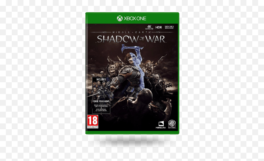 Shadow Of War Xbox One Cd - Middle Earth Shadow Of War Ps4 Png,Shadow Of War Logo