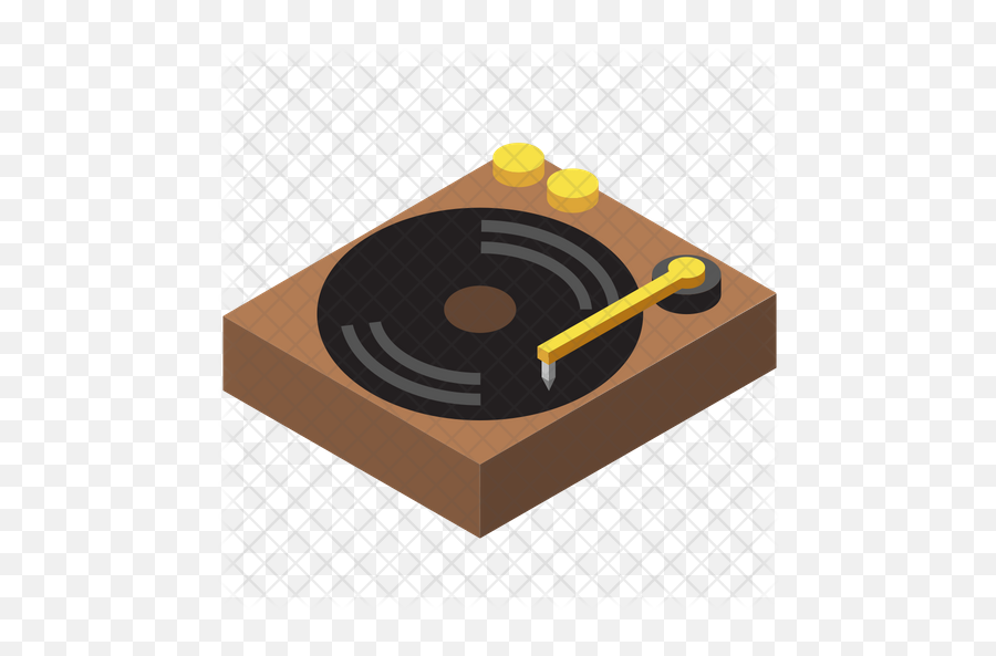 Vinyl Record Player Icon Of Isometric - Circle Png,Vinyl Record Png