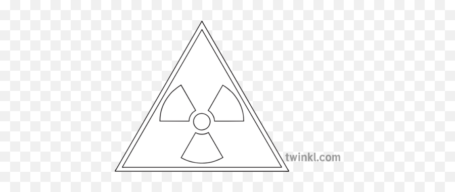Ks1 Toxic Radioactive Symbol Maths Hotspot Black And White - Triangle Png,Radioactive Symbol Transparent