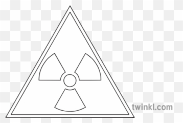 Ks1 Toxic Radioactive Symbol Maths Hotspot Black And White - Triangle png