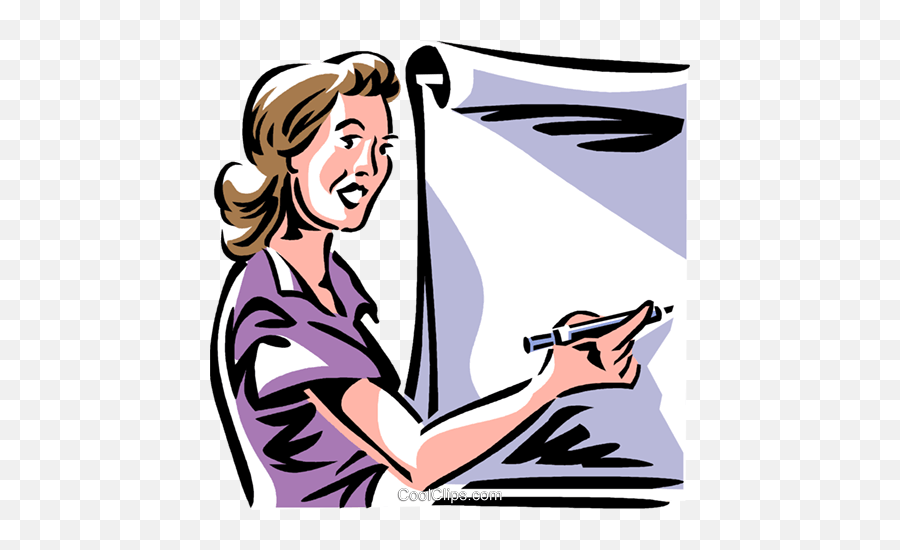 Womanteacher Writing - Illustration Png,Easel Png