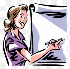 Womanteacher Writing - Illustration Png,Easel Png
