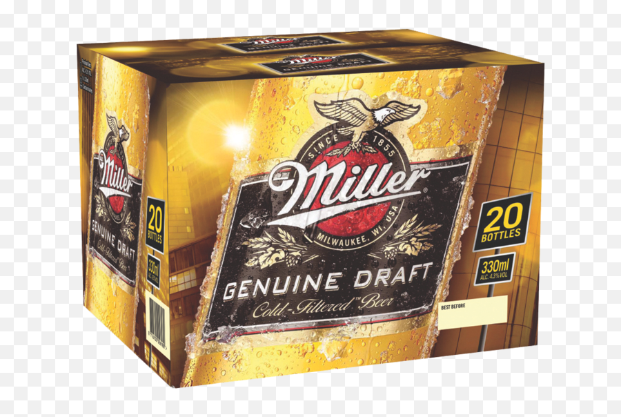 Download New Miller 20pk Bottle - Miller Genuine Draft Beer Miller 12 Pack Bottles Png,Draft Beer Png