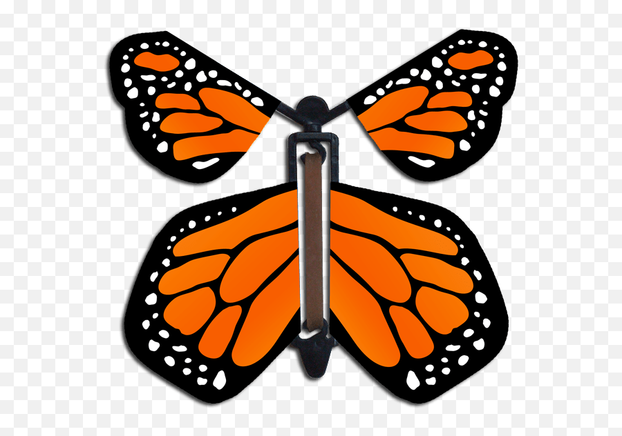 Download Hd Orange Monarch Wind Up Flying Butterfly - Flying Flying Led Butterfly Png,Flying Butterfly Png