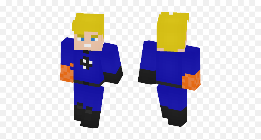 Human Torch Marvel - Lil Uzi Vert Minecraft Skin Full Png,Human Torch Png