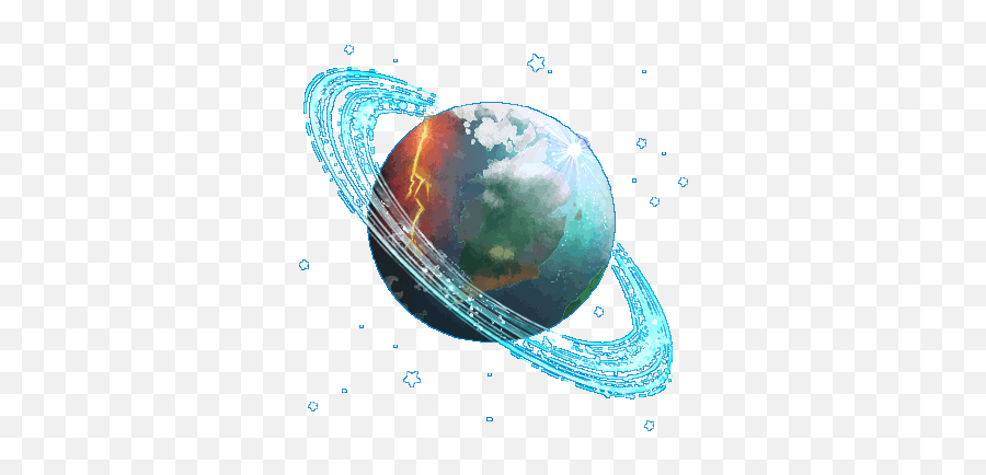 Pixel Planet Gif 5 Images Download - Planet Gif No Background Png,Planet Transparent