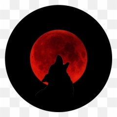 Freetoedit Wolf Howl Bloodmoon Blood Moon - Wolf Full Moon Png,Wolf Cartoon Png