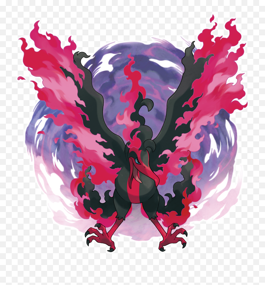 Galarian Moltres Dark Flames - Pokemon Articuno Moltres And Zapdos Galarian Png,Purple Flames Png