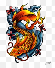 Fish Tattoos Transparent Hq Png Image - Color Dragon