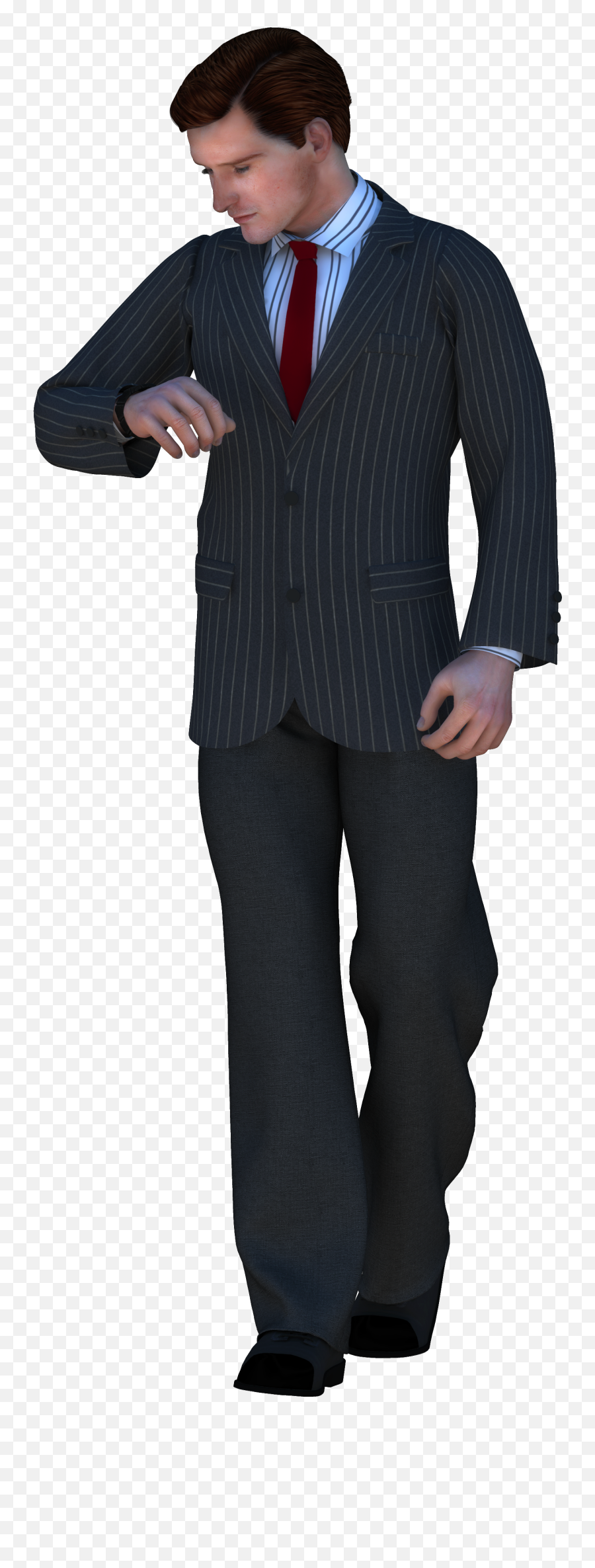 Man Business Suit 3d Drawing Free Image - Standing Png,Dude In. Suit Icon Png