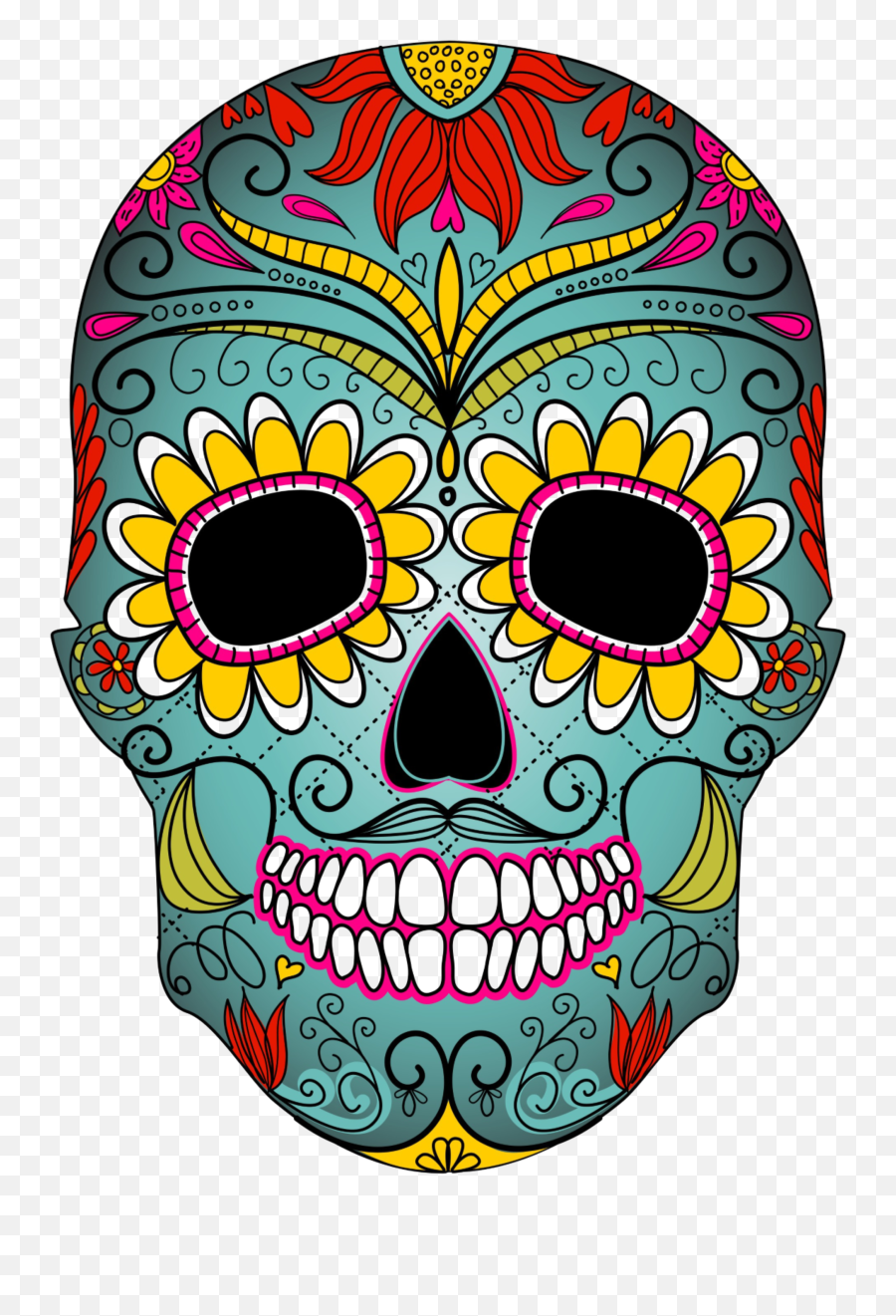 Calavera Craft Metropolitan Library System - Sugar Skull Colored Png,Facebook Skull Icon