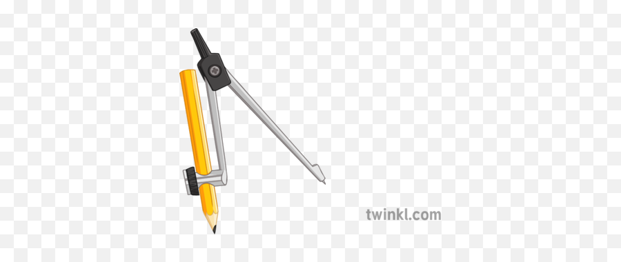 Drawing Compass With Pencil - Twinkl Marking Tools Png,Drawing Compass Icon