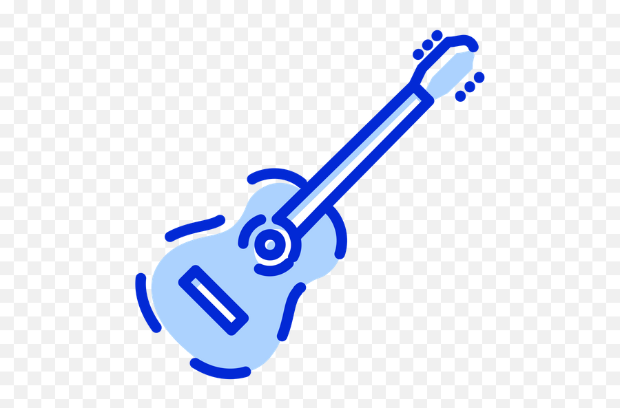 Guitar Icon Of Colored Outline Style - Guitar Icon Png Blue,Guitar Desktop Icon