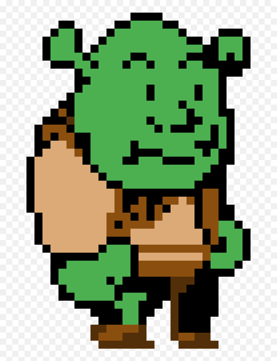 Pixilart - Shrek By Anonymous Shrek Pixel Art Minecraft Png,Shrek Head Png