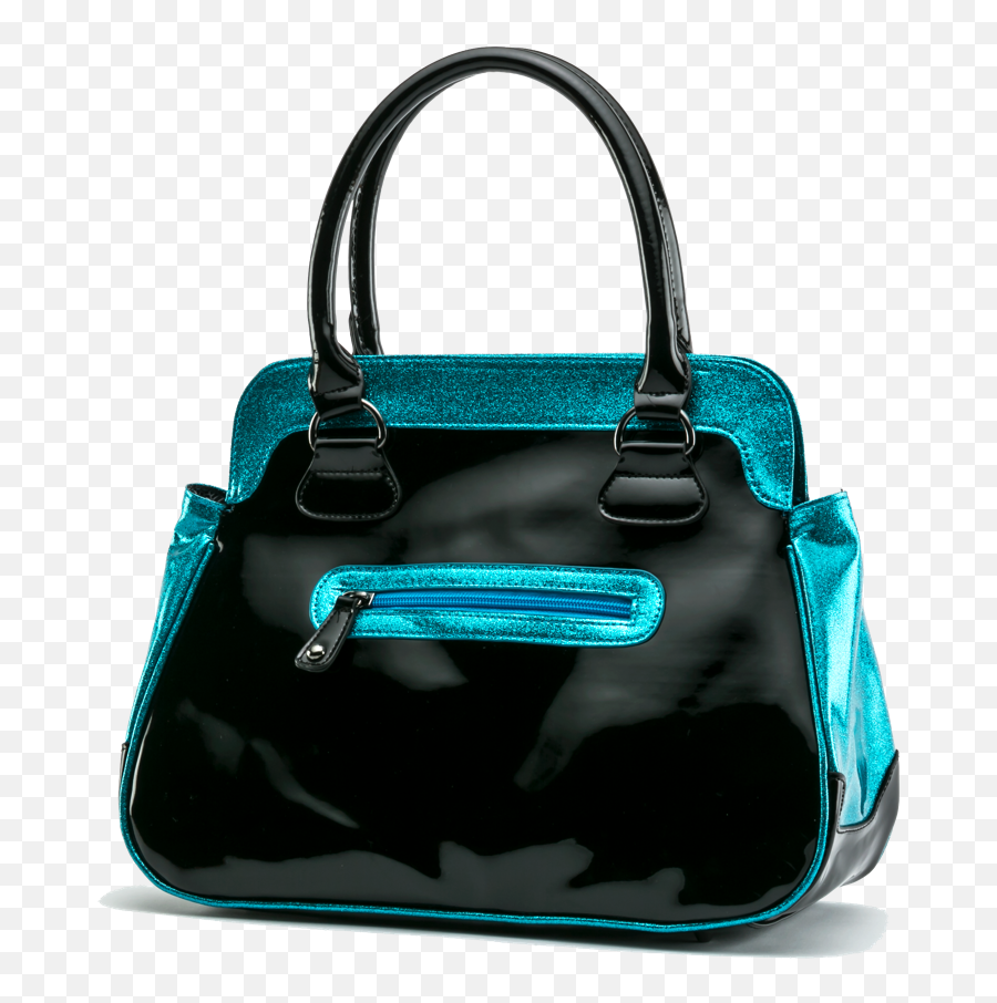 Universal Monsters Blue Glitter Black - Top Handle Handbag Png,Icon Painted Purses