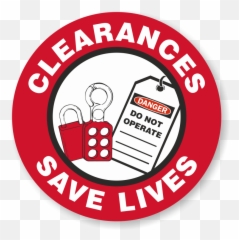 Clearances Save Lives Lockout Hard Hat Decals Signs Sku Hh - Log Out Tag Logo png