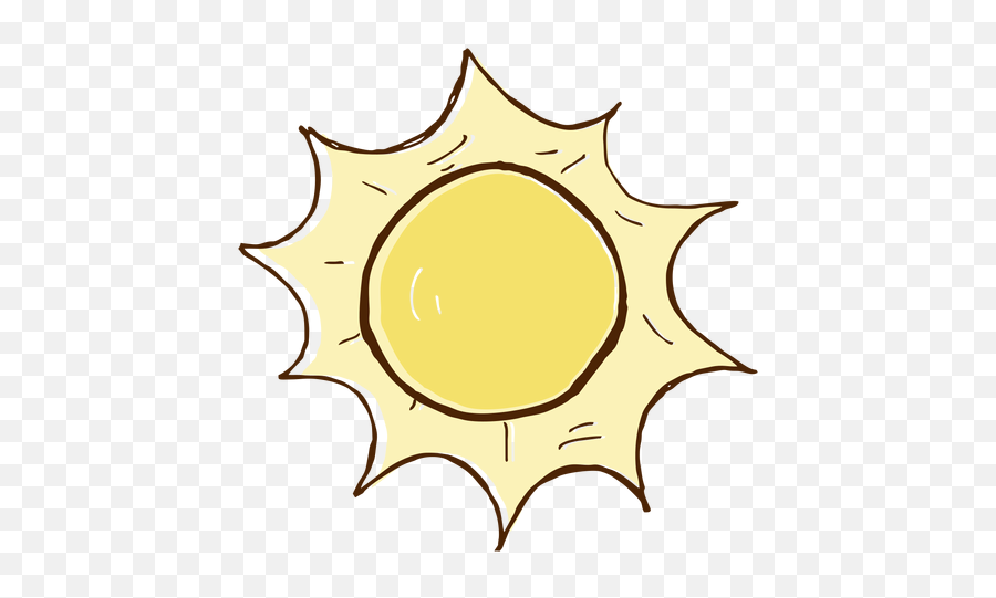 Hand Drawn Colored Sun Icon Transparent Png U0026 Svg Vector - Sol Dibujo Silueta,Sun Icon