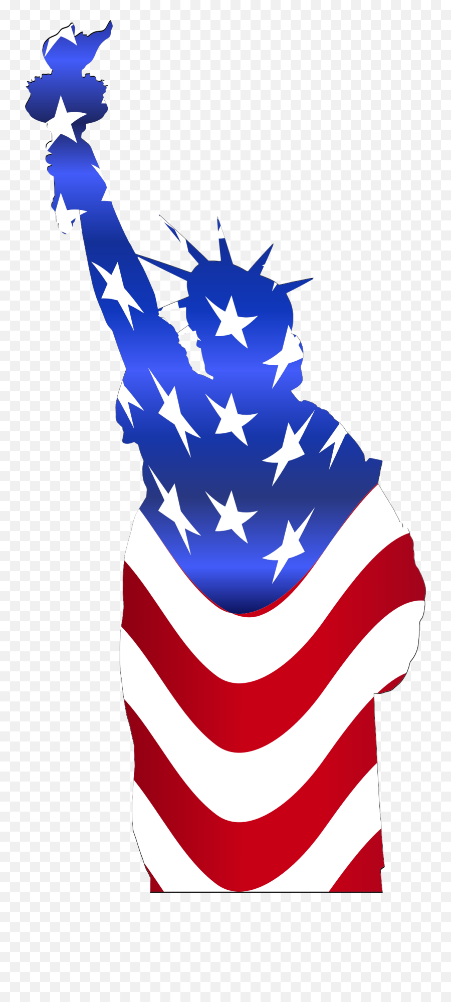 Treeflagflag Of The United States Png Clipart - Royalty Statue Of Liberty Silhouette Png,United States Outline Png